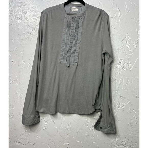 All Saints Sweaters Allsaints Spitalfields Mens Fiennes Henley Tuxedo Pintuck Size Ltall